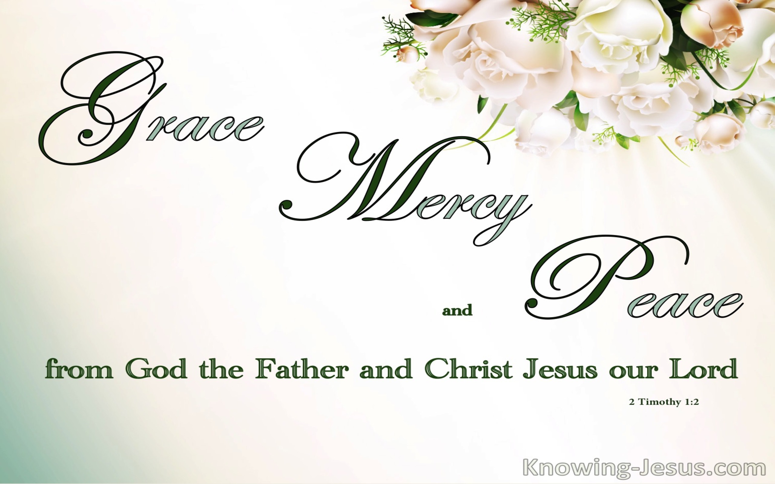 2 Timothy 1:2 To Timothy Grace, Mercy And Peace (beige)